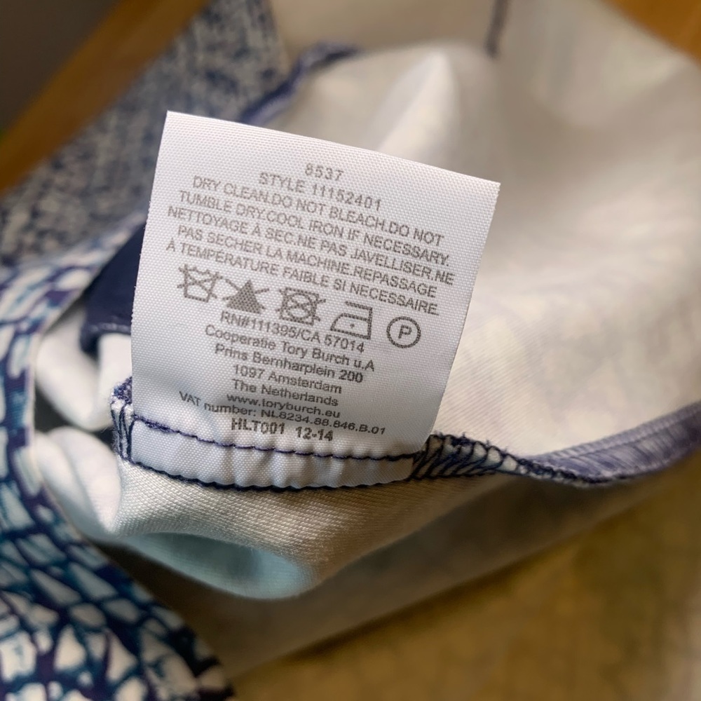 Tory Burch Blue Dress Style# 11152404 Size Medium - Picture 9 of 12